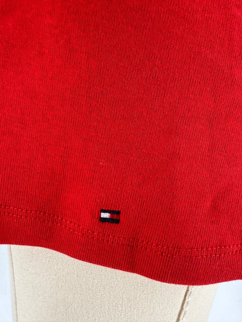 Tommy Hilfiger Red V-Neck Tank w/ Navy Star Print Bow Detail XL - Picture 6 of 11
